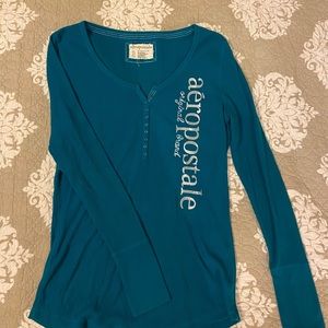 Women’s XL Aeropostale teal long sleeve shirt